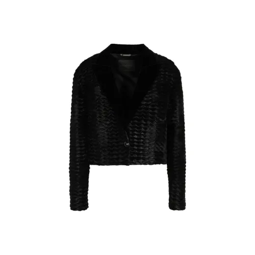 Giorgio Armani Черные Женские Кожаные Куртки