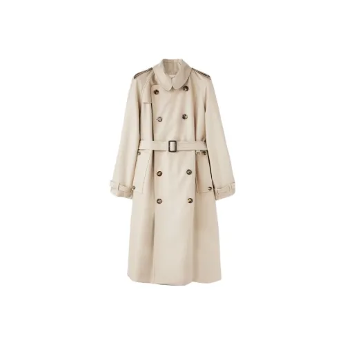 Loro Piana Dewey Пальто Тренчкот Женские Экрю