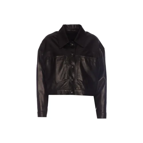 SALVATORE SANTORO Черное женское короткое пальто