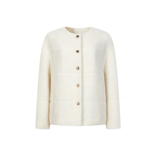 JZ. ANNAKRO Экрю Женское Пальто