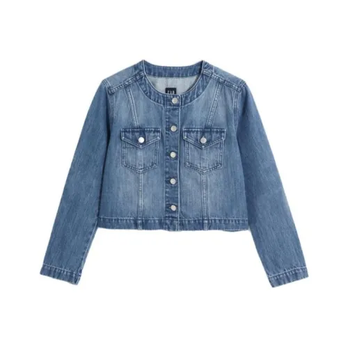 GAP Темно-синие женские джинсовые куртки