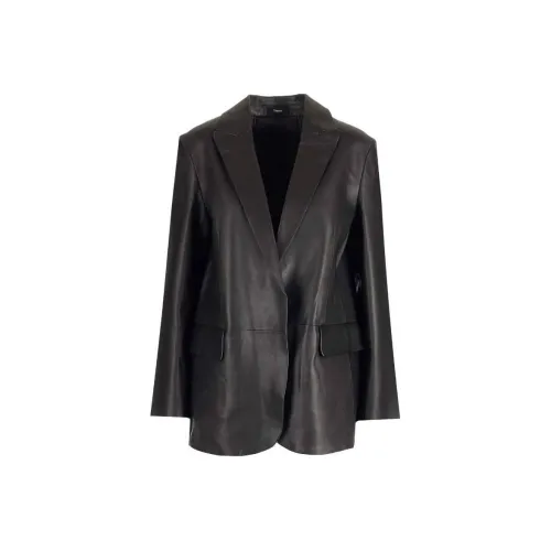 Theory Черные Женские Кожаные Куртки