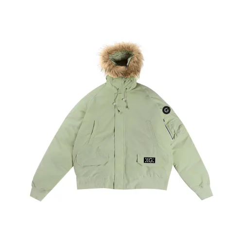 CHILLG LAB Хлопковый пуховик женский светло-зеленый