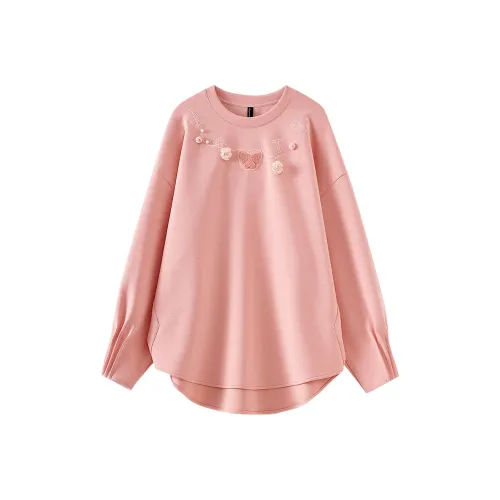 OUNIXUE Толстовка Женская Розовая Оранжевая