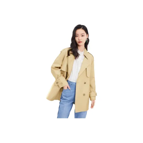 DESIGNICE Тик Цвет Женские Тренч