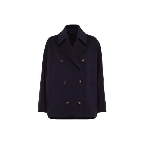 BRUNELLO CUCINELLI SS24 Пальто Женское Морской Синий