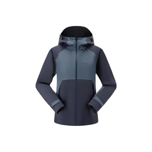 DECATHLON MH500 Поход Водонепроницаемый Ветрозащитный And Водоотталкивающая Ветровка Женские Синий