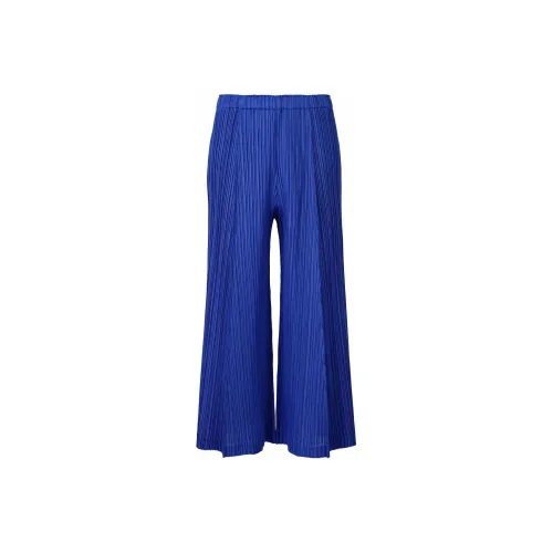 PLEATS PLEASE ISSEY MIYAKE Синие Женские Повседневные Брюки