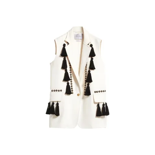 MaxMara Жилет Женские Айвори Белый
