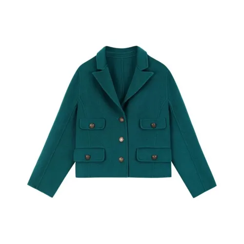 XUDAQING Маринованный зеленый Женские бархатные куртки