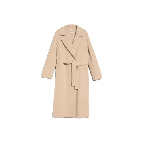 'S MAX MARA Zenith Collection Wool Belted Coat Women's Khaki