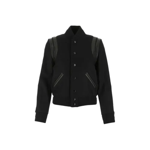SAINT LAURENT Бейсбольная куртка Женская Черная