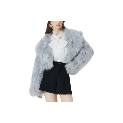 AIVEI Серый Женские Меховые изделия
