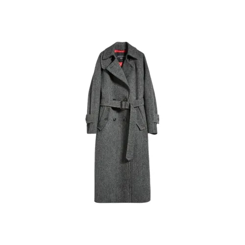 MaxMara Luglio Коллекция Harris Tweed Пальто Женское Серое