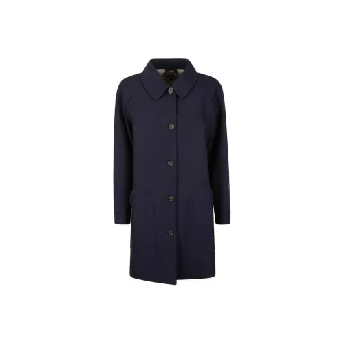 A.P.C Морской синий Женское пальто