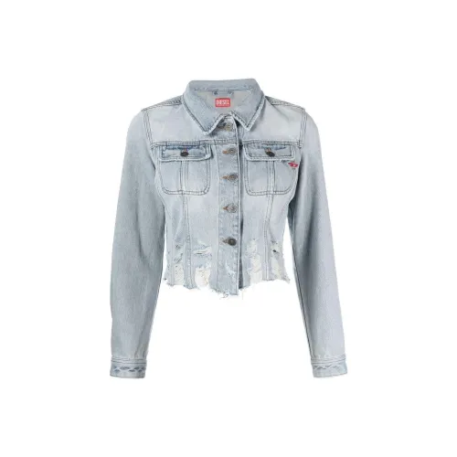 Off Белая джинсовая куртка стандартный крой женский синий