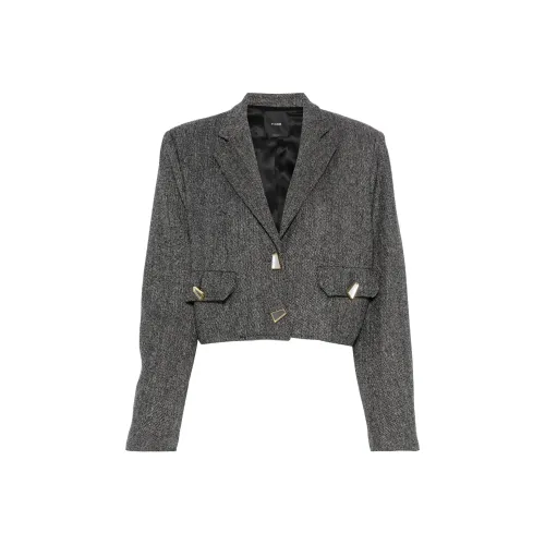 PINKO SS24 Бизнес Костюм Пальто Женское Черно-Белое