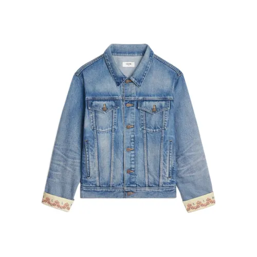 CELINE SS23 Denim Jacket Women's Blue CELINE SS23 Деним Куртка Женская Синяя