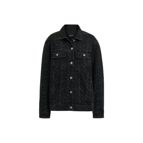 COACH Denim Jacket Women's Black