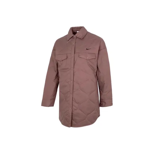 Nike Пуховик Женский Светло-Коричневый