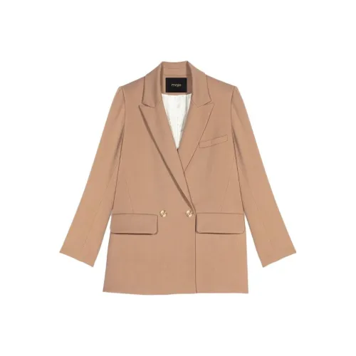 Maje Бизнес-костюм женский бежевый желтый