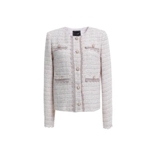 OUNIXUE Розовое женское короткое пальто