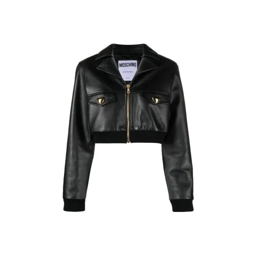 MOSCHINO Черное Женское Короткое Пальто