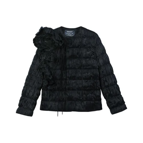 YOUWEIi Пуховик Женский Темно-Синий