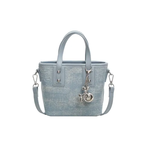 Miss Angel Ткань через плечо одна плечо сумка женская синий экрю розовый серебряный