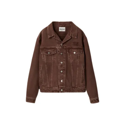 MIU MIU FW24 Denim Jacket Women's Brown