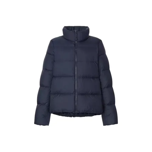 UNIQLO Хлопковый пуховик женский темно-синий