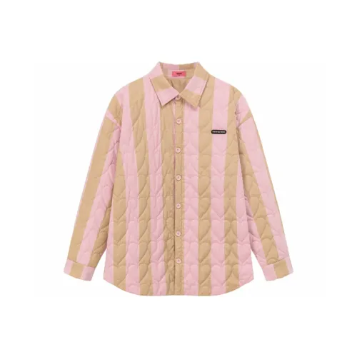 CHUU Розовые полосы Женские пуховики