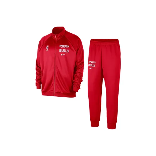 Nike x NBA ClubChicago Bulls Повседневная Спортивная Одежда Мужской Комплект Университетский Красный Белый