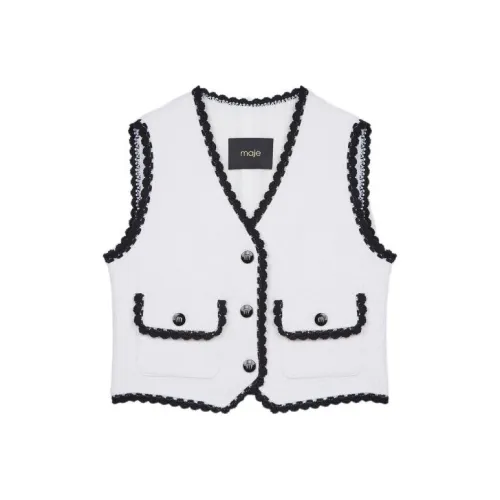 Maje Белые Женские Жилеты
