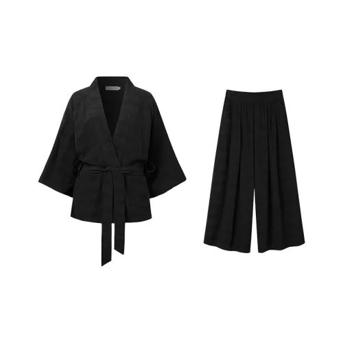 CICADAHOME Сосна And Knife Duty Robe Полночь Женские Пижамные комплекты