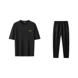 Магия Черный + Черный Повседневные Брюки