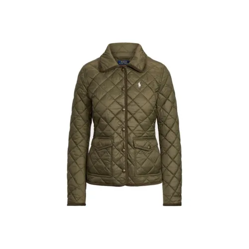 Polo Ralph Lauren SS23 Хлопковый пуховик женский темно-зеленый