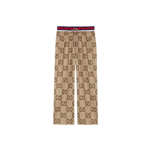 GUCCI SS22 Вязаные спортивные брюки женские CAMEL