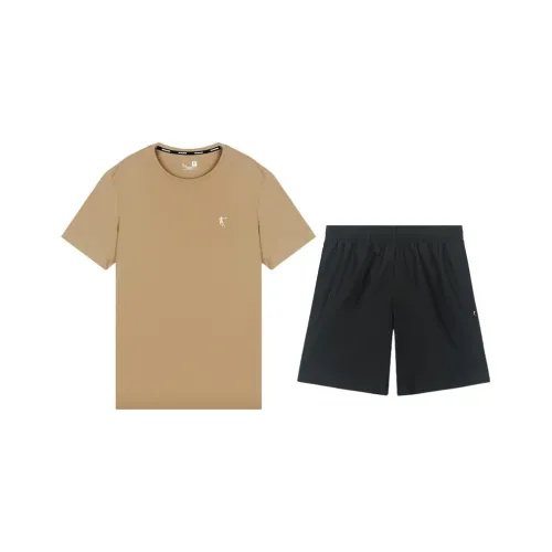 QIAODAN Sports Life Collection Повседневная Спортивная Одежда Мужская Пшенично-Коричневый Черный