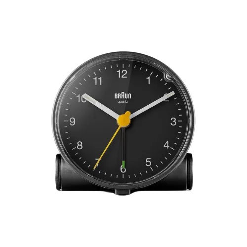 BRAUN Кварцевый механизм пластик будильник унисекс черный