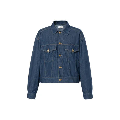 CELINE SS24 Denim Jacket Women's Washed Blue