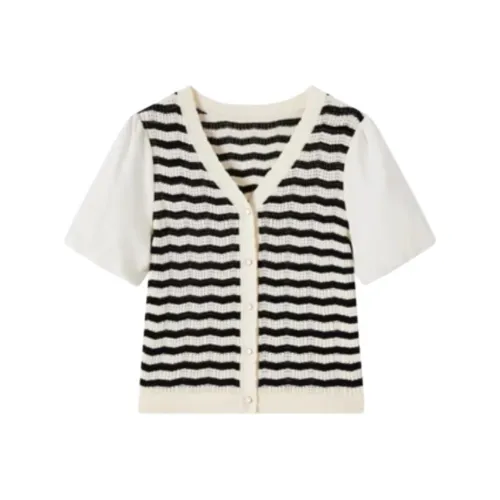 EICHITOO Трикотаж Женский Черный Полосы