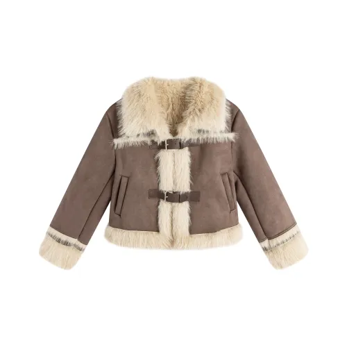 Delight In You Бархат Feel Пальто Женское Коричневое