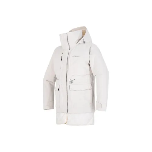 Columbia совместный бренд Хлопковый пуховик женский цвет экрю