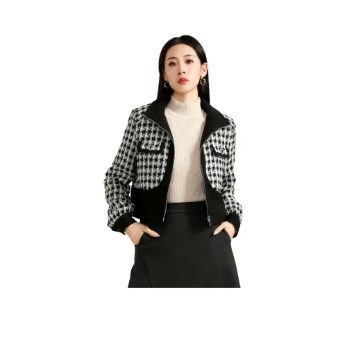 SMEN Черное Женское Короткое Пальто