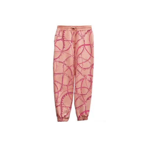 HERMES Розовые Женские Повседневные Брюки