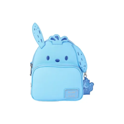 Sanrio Loungefly Pacha Dogs Artificial Leather Crossbody Backpack Mini Women's Blue