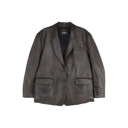 A21 Бизнес-костюм Женский Темно-кофейный Зеленый