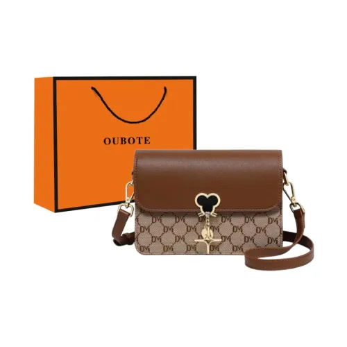 OUBOTE Сумка через плечо из синтетической кожи женская кофейного цвета