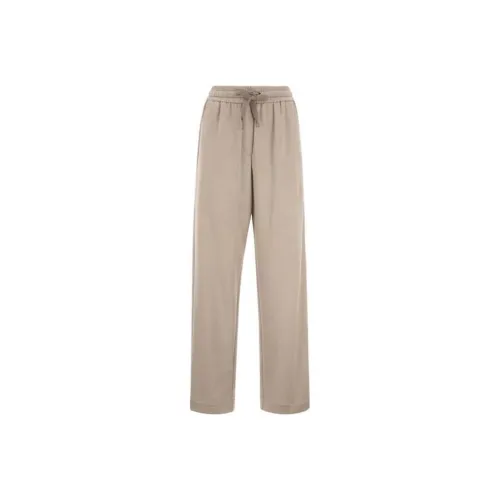 Brunello Cucinelli Хаки Женские Вязаные Спортивные брюки